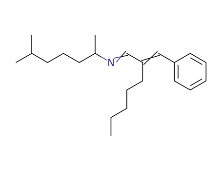 Molecular Structure of 30121-84-7 ((1,5-Dimethyl-hexyl)-[2-[1-phenyl-meth-(E)-ylidene]-hept-(E)-ylidene]-amine)