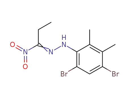N-(4,6-Dibromo-2,3-dimethyl-phenyl)-N'-[1-nitro-prop-(Z)-ylidene]-hydrazine