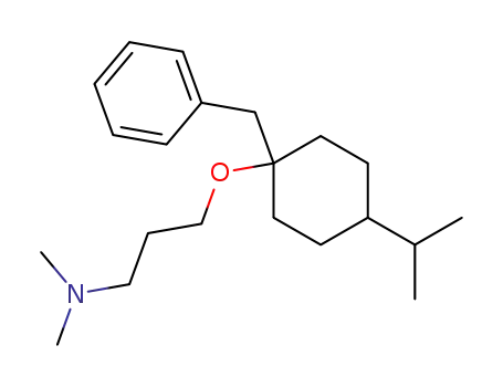 Molecular Structure of 65157-33-7 (1-Propanamine,
N,N-dimethyl-3-[[4-(1-methylethyl)-1-(phenylmethyl)cyclohexyl]oxy]-)