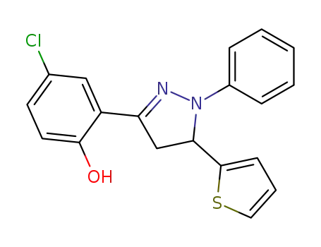 4-chloro-2-(1-phenyl-5-thiophen-2-yl-4,5-dihydro-1<i>H</i>-pyrazol-3-yl)-phenol