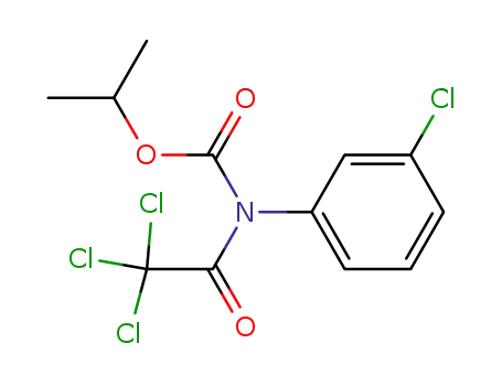 Molecular Structure of 6075-41-8 ((3-Chloro-phenyl)-(2,2,2-trichloro-acetyl)-carbamic acid isopropyl ester)