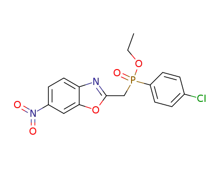(4-chloro-phenyl)-(6-nitro-benzooxazol-2-ylmethyl)-phosphinic acid ethyl ester