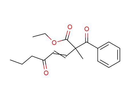 α-<3-Oxo-hexen-(1)-yl>-α-benzoyl-propionsaeure-ethylester