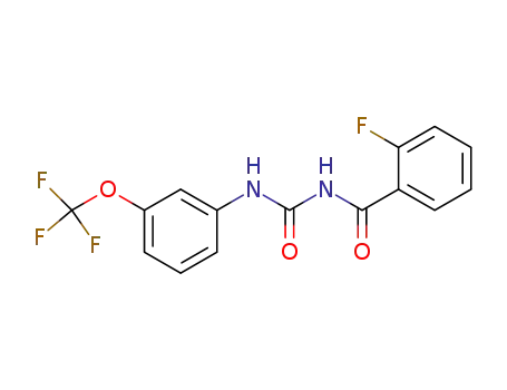 Molecular Structure of 64628-39-3 (Benzamide, 2-fluoro-N-[[[3-(trifluoromethoxy)phenyl]amino]carbonyl]-)