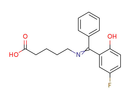 5-{[(3-Fluoro-6-oxocyclohexa-2,4-dien-1-ylidene)(phenyl)methyl]amino}pentanoic acid