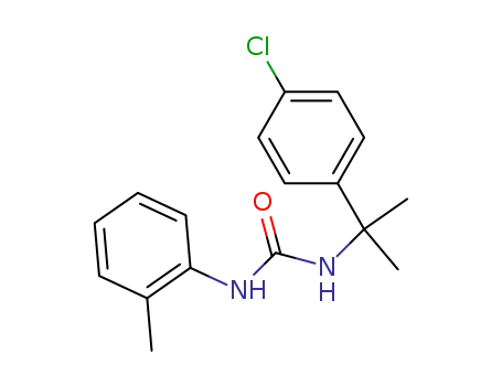 Molecular Structure of 64822-92-0 (Urea, N-[1-(4-chlorophenyl)-1-methylethyl]-N'-(2-methylphenyl)-)