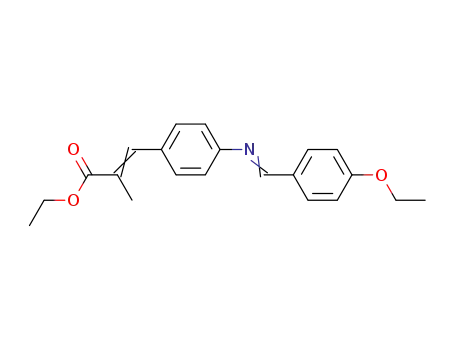 Molecular Structure of 24390-85-0 (2-Propenoic acid,
3-[4-[[(4-ethoxyphenyl)methylene]amino]phenyl]-2-methyl-, ethyl ester)