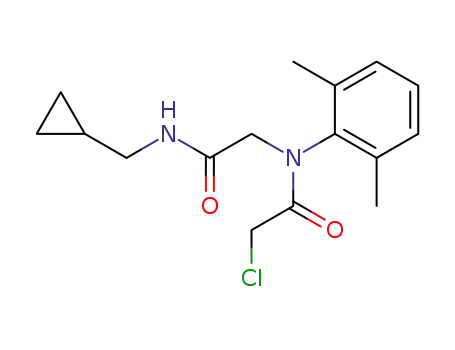 Molecular Structure of 62868-81-9 (2-Chloro-N-[(cyclopropylmethyl-carbamoyl)-methyl]-N-(2,6-dimethyl-phenyl)-acetamide)