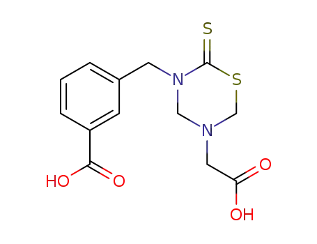 3-(5-carboxymethyl-2-thioxo-[1,3,5]thiadiazinan-3-ylmethyl)-benzoic acid