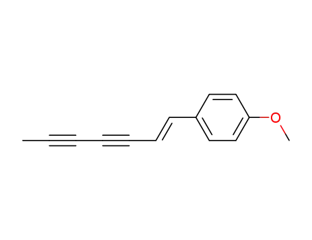 Molecular Structure of 59935-76-1 (Benzene, 1-(1-heptene-3,5-diynyl)-4-methoxy-, (E)-)