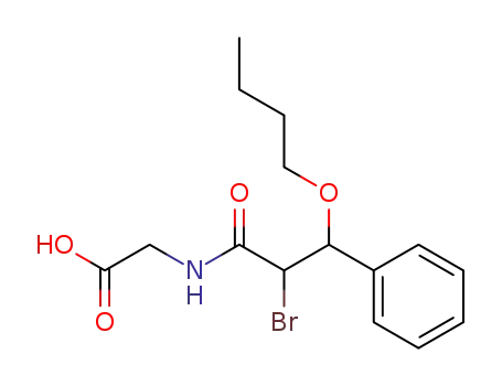 Molecular Structure of 62457-32-3 (Glycine, N-(2-bromo-3-butoxy-1-oxo-3-phenylpropyl)-)