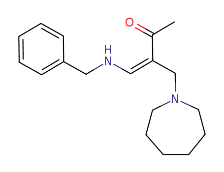 Molecular Structure of 79901-41-0 ((Z)-3-Azepan-1-ylmethyl-4-benzylamino-but-3-en-2-one)