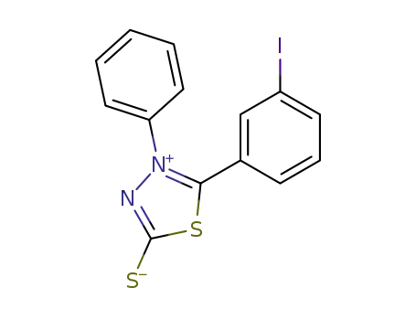 2-(3-iodo-phenyl)-3-phenyl-5-thioxo-4,5-dihydro-[1,3,4]thiadiazolium betaine