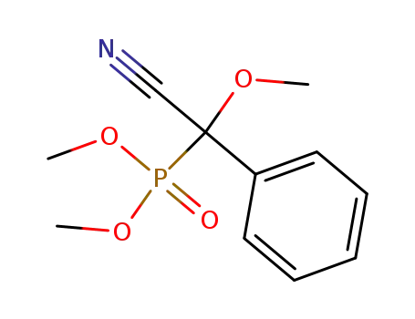 Molecular Structure of 42151-04-2 (Phosphonic acid, (cyanomethoxyphenylmethyl)-, dimethyl ester)