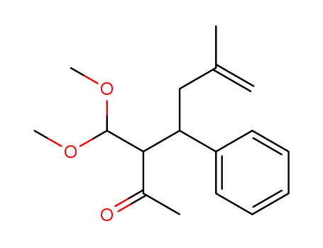 Molecular Structure of 70243-71-9 (3-Dimethoxymethyl-6-methyl-4-phenyl-hept-6-en-2-one)