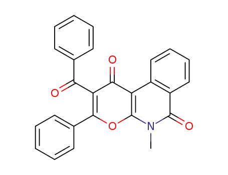 1H-Pyrano[2,3-c]isoquinoline-1,6(5H)-dione,
2-benzoyl-5-methyl-3-phenyl-