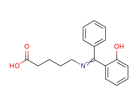 Molecular Structure of 62665-66-1 (Pentanoic acid, 5-[[(2-hydroxyphenyl)phenylmethylene]amino]-)