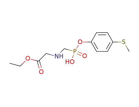 Molecular Structure of 65463-11-8 (Glycine, N-[[hydroxy[4-(methylthio)phenoxy]phosphinyl]methyl]-, 1-ethyl
ester)