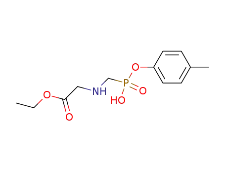 Molecular Structure of 65463-22-1 (Glycine, N-[[hydroxy(4-methylphenoxy)phosphinyl]methyl]-, 1-ethyl ester)