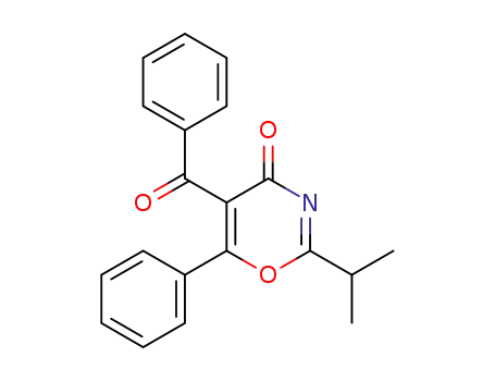 4H-1,3-Oxazin-4-one, 5-benzoyl-2-(1-methylethyl)-6-phenyl-
