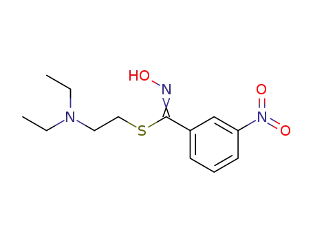 Molecular Structure of 41542-57-8 (N-Hydroxy-3-nitro-thiobenzimidic acid 2-diethylamino-ethyl ester)
