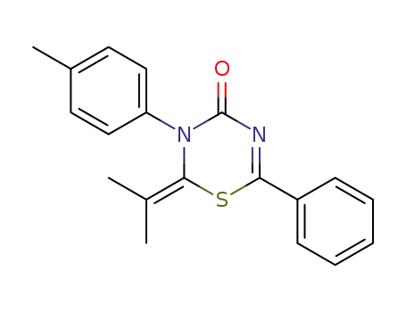 2-isopropylidene-6-phenyl-3-<i>p</i>-tolyl-2,3-dihydro-[1,3,5]thiadiazin-4-one