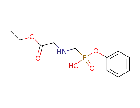 Molecular Structure of 65463-23-2 (Glycine, N-[[hydroxy(2-methylphenoxy)phosphinyl]methyl]-, 1-ethyl ester)