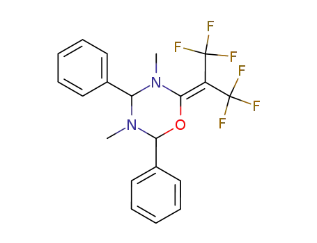 3,5-dimethyl-2,4-diphenyl-6-(2,2,2-trifluoro-1-trifluoromethyl-ethylidene)-[1,3,5]oxadiazinane