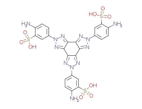 Molecular Structure of 119210-34-3 (6,6',6''-triamino-3,3',3''-benzotristriazole-2,5,8-triyl-tris-benzenesulfonic acid)