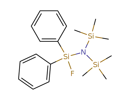 Molecular Structure of 54882-34-7 (N,N-Bis(trimethylsilyl)fluordiphenylsilylamin)