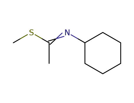 Molecular Structure of 58276-18-9 (N-Cyclohexyl-thioacetimidic acid methyl ester)