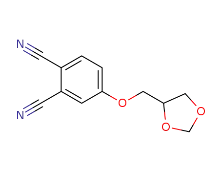 Molecular Structure of 130028-42-1 (4-([1,3]Dioxolan-4-ylmethoxy)-phthalonitrile)