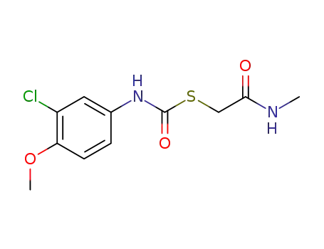 <3-Chlor-4-methoxy-phenylcarbamoylmercapto>-essigsaeure-methylamid