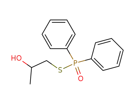 Molecular Structure of 61959-98-6 (Phosphinothioic acid, diphenyl-, S-(2-hydroxypropyl) ester)