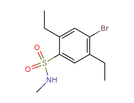 Molecular Structure of 52076-50-3 (Benzenesulfonamide, 4-bromo-2,5-diethyl-N-methyl-)
