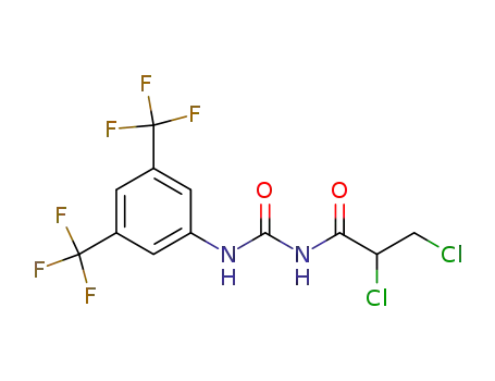Molecular Structure of 61439-43-8 (Propanamide,
N-[[[3,5-bis(trifluoromethyl)phenyl]amino]carbonyl]-2,3-dichloro-)