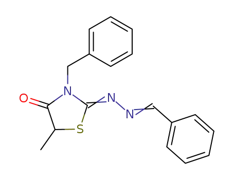 benzaldehyde (3-benzyl-5-methyl-4-oxo-thiazolidin-2-ylidene)-hydrazone