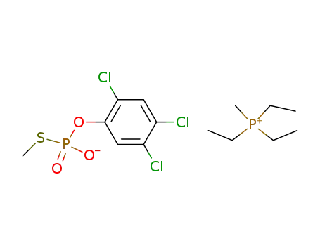 Triaethyl-methyl-phosphonium S-methyl-O-<2,4,5-trichlor-phenyl>-thiophosphat