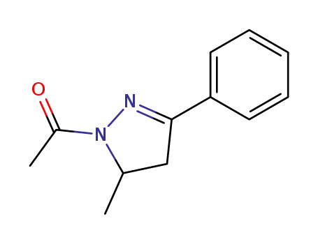 Molecular Structure of 113486-49-0 (1H-Pyrazole, 1-acetyl-4,5-dihydro-5-methyl-3-phenyl-)