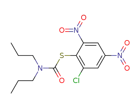 Molecular Structure of 17467-81-1 (N<sub>.</sub>N-Dipropylthiocarbamidsaeure-S-(2-chlor-4.6-dinitro-phenylester))
