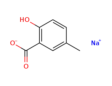 Molecular Structure of 1006-35-5 (Benzoic acid, 2-hydroxy-5-methyl-, monosodium salt)