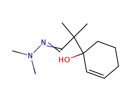 Molecular Structure of 74864-12-3 (dimethyl-1,1 <(hydroxy-1 cyclohexene-2 yl)-2 isobutylidene>-2 hydrazine)