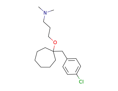 Molecular Structure of 2082-25-9 (1-Propanamine,
3-[[1-[(4-chlorophenyl)methyl]cycloheptyl]oxy]-N,N-dimethyl-)