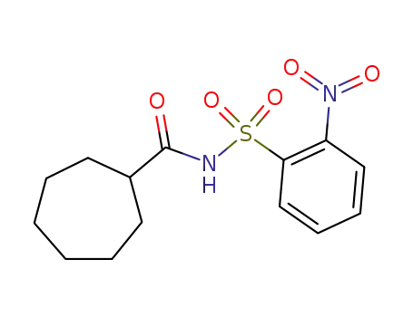 Molecular Structure of 51584-39-5 (N-Cycloheptanecarbonyl-2-nitro-benzenesulfonamide)