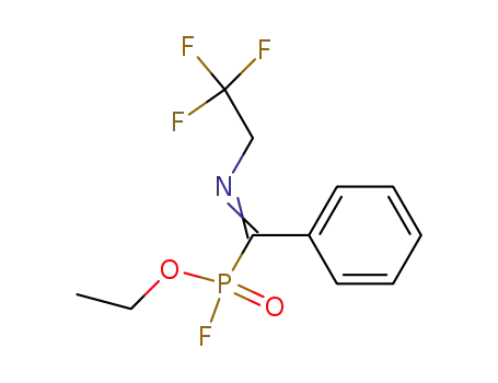 Molecular Structure of 126435-18-5 (ethyl <N-(2,2,2-trifluoroethyl)benzimidoyl>phosphonofluoridate)