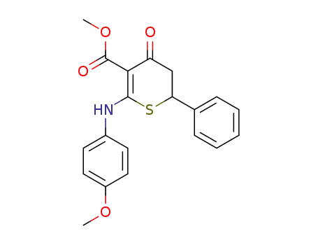 Methyl 5,6-dihydro-2-<(4-methoxyphenyl)amino>-4-oxo-6-phenyl-4H-thiopyran-3-carboxylate