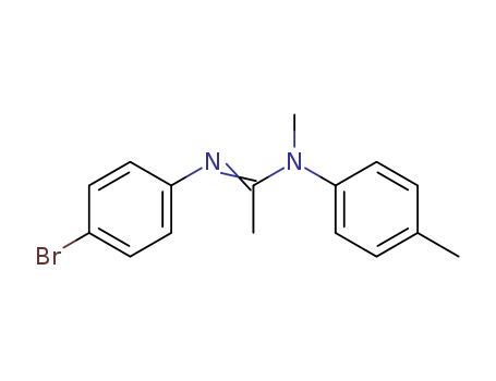 Molecular Structure of 99942-78-6 (Ethanimidamide, N'-(4-bromophenyl)-N-methyl-N-(4-methylphenyl)-)