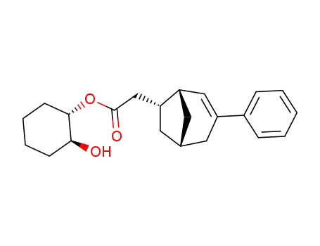 Molecular Structure of 145222-72-6 (((1R,5R,6R)-3-Phenyl-bicyclo[3.2.1]oct-3-en-6-yl)-acetic acid (1S,2S)-2-hydroxy-cyclohexyl ester)
