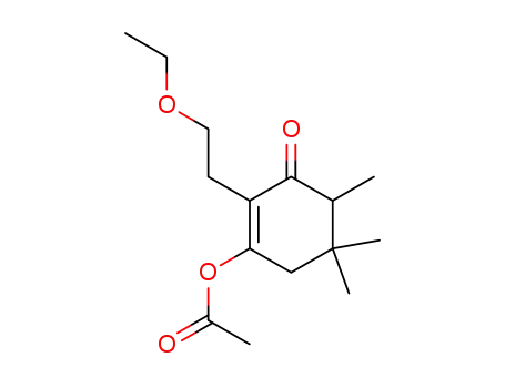 Acetic acid 2-(2-ethoxy-ethyl)-4,5,5-trimethyl-3-oxo-cyclohex-1-enyl ester