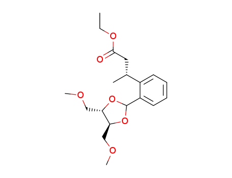 (R)-3-[2-((4S,5S)-4,5-Bis-methoxymethyl-[1,3]dioxolan-2-yl)-phenyl]-butyric acid ethyl ester
